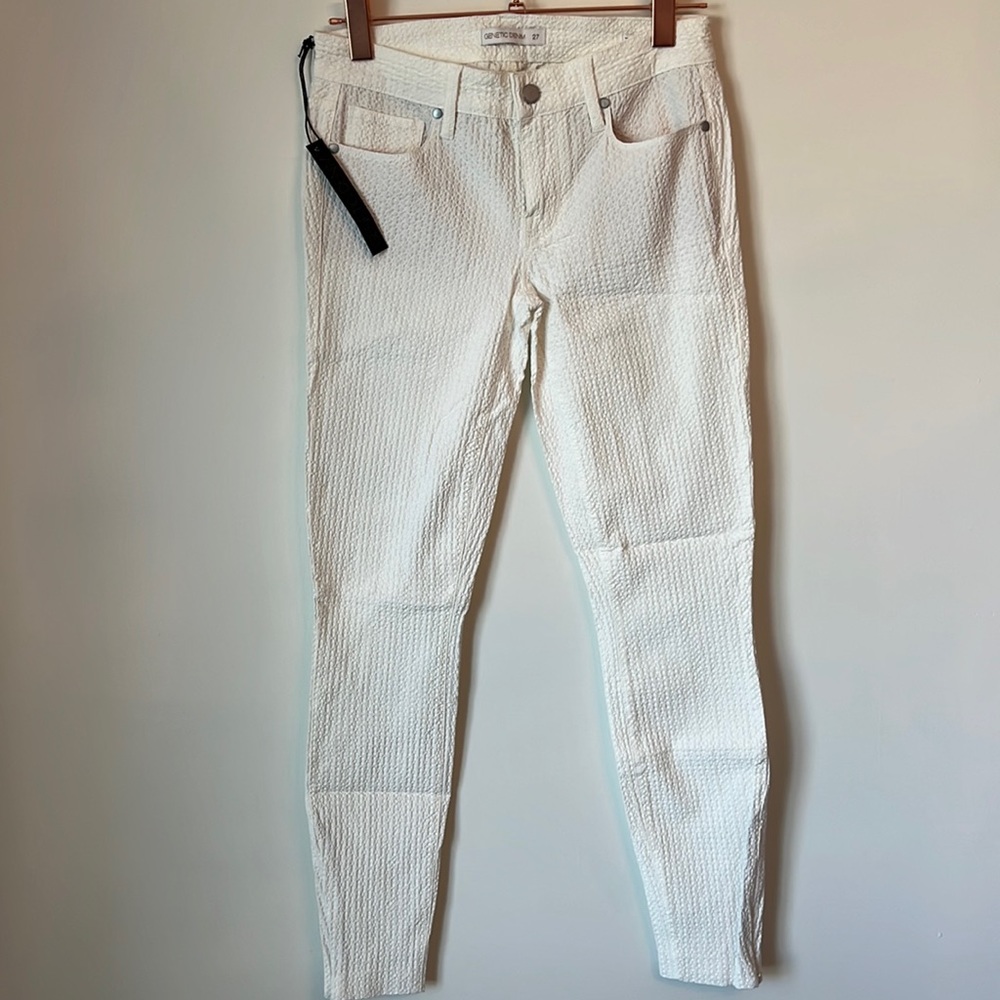 NWT Genetic Denim textured white pant